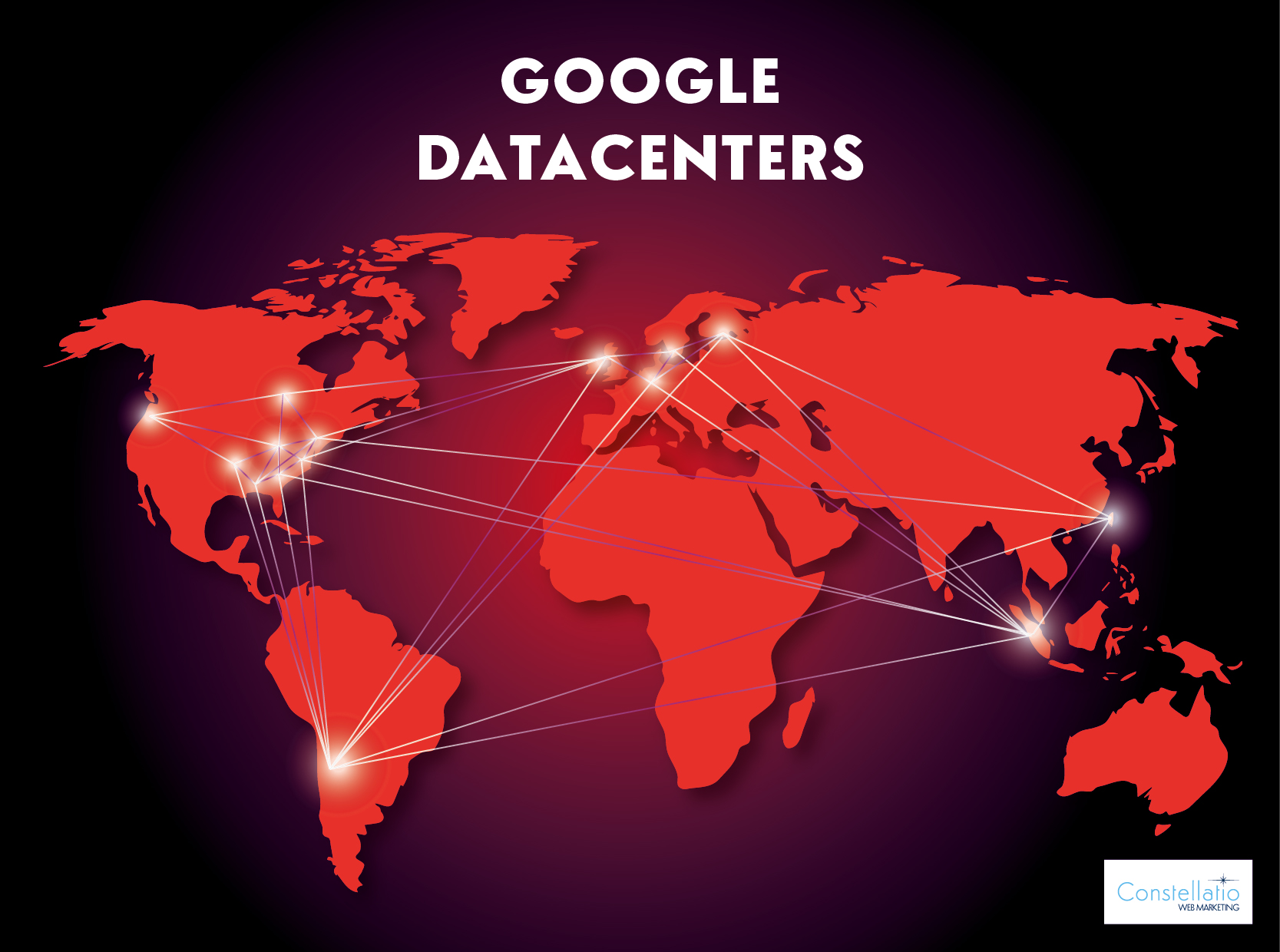 Cartographie des centres de données de Google